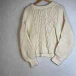 Free People  cream cable knit pullover sweater Photo 0