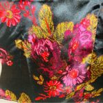 Free People  dark romantic floral satin halter style slip dress. Size small Photo 3