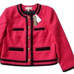 J.Crew NWT Lady Jacket in Berry Pink Double-Serge Wool Cropped Blazer 0 Photo 1