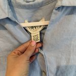 Orvis  Classic Button Up Shirt Womens M Blue Linen Long Sleeve Collared 1852 Photo 1