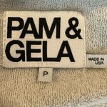 Pam & Gela Juicy Couture Distressed Tie Side V Neck Sweatshirt Oversized Small Photo 7