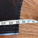 Abercrombie & Fitch ankle straight ultra high rise leg vegan leather black pant Photo 6