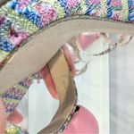 ASOS Like New Tinkerbell Bubblegum Metallic stripes strappy heels Sz 7 Photo 6