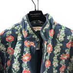 Free People New Chloe Jacket Blue Navy Dusk Combo Floral L Photo 1