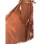 Hutch V Neck Sleeveless Full Wrap Dress Taupe Florals Size Medium Petite Photo 8