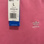 Adidas  Adicolor 3-Stripes Cropped T-Shirt Bliss Pink Size L Photo 2