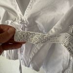 Stradivarius White Corset Tie Front Blouse Long Sleeve Crop Top Size S Photo 8