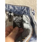 Risen Jeans Straight Leg Distressed High Rise Light Wash‎ Blue Size 26 Photo 4