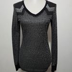 BKE Textured Chevron Shoulder Thermal Knit Top Size Small Whimsigoth Grunge Boho Photo 1