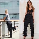 Lavish Lice Lavish Alice NWT Black Tiered Fringe Pants XS Photo 4