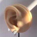 CZ Cubic Zirconia Star Stud Earrings for Men Women Hip Hop Unisex Style Silver Photo 4