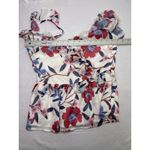 French Connection  Aden Bai Lurex Frill Cami Top Summer White Cerise Size 4 NWOT Photo 4