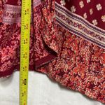 Just Fab Duster Cardigan Womens L Burgandy Waist Tie Lagen Look Boho Hippie Photo 10