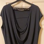 Rachel Roy black cocoon mini drape back dress, M Photo 4