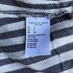 American Eagle  Outfitters Tie Front Stripe Crop Top Women's Large Photo 10
