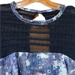 Freebird Floral Full Length Long Sleeve Maxi Dress Women’s Size Small Gown Blue Photo 2