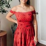 Urban Outfitters Kimchi Blue Bey Lace-Trim Floral Romper in Red Size XS Photo 4