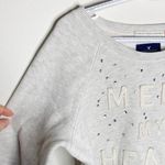 American Eagle  Melt my Heart graphic embellished and embroidered sweatshirt sz S Photo 3