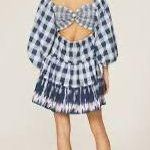 Sachin + Babi Kyle Check-Print Cutout Dress - Size Large Boho Chic Girly NWOT Photo 1