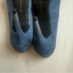 ZARA  Blue Suede Pointed Toe Court Heels with Buckle detail Shoes Photo 5