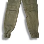 Spanx  Women Olive Green Cargo Jogger Pants M M Elastic Waist Ankle Zip Photo 3