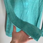 Poof! Turquoise Long Sleeve Crew Neck Top Size Large Photo 3