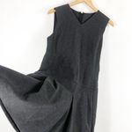 Vince Sleeveless Drop Waist Pleated Dress Charcoal Gray Size 10 Workwear Classic Photo 7