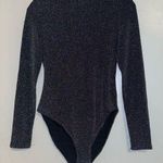 H&M Brand New Sparkling Black Bodysuit with Open back Size M Photo 0