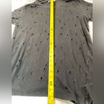 IRO  Laser Cut Distress Linen Tee Shirt Gray‎ black Size small Photo 6