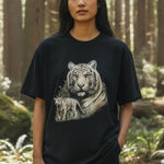 VTG 90s A'LORE Absolute Quality White Bengal Tiger T Photo 0