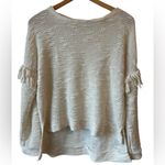 Maven West Revolve  Drop Shoulder Fringe Sweater in Cream Photo 2