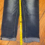 Wall Flower  bling Y2K capri jeans dark wash denim bedazzled pockets EUC size 9 Photo 6