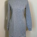 Womens long sleeve crew neck grey sweatshirt dress. Size Small Gray Photo 0