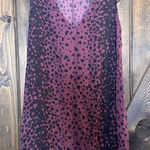 Vince  Womens Purple Black Sleeveless V Neck Silk Blouse Photo 0