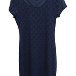Isaac Mizrahi NWT  Lace Midi Blue Dress Size Medium‎ Photo 0
