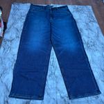 American Eagle super high rise Baggy Straight Dark Wash Denim Jeans 14 Short NWT Photo 5