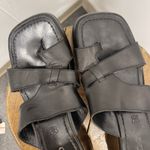 ALDO  Y2K Style Size 39 Or 9 Black Leather Platform Sandal Slides 90s Photo 5