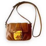 Michael Kors Brown Pebbled Leather Mini Crossbody Goldtone Hardware Purse Bag‎ Photo 0