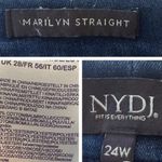 NYDJ Marilyn Straight Leg Crop Snap Closure Medium Wash Women’s Plus Size 24W Photo 8