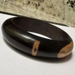 Wooden Handcrafted Wide Bangle Bracelet 8 Inch Brown Wood Photo 7