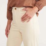Marine layer  Cream Flare Wide Leg Jeans Photo 3