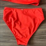 PINK - Victoria's Secret  Sport Active Red One Shoulder High Rise Bikini Photo 2