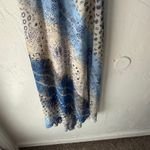 Princess Vera Wang Blue Patchwork Print Dress M Boho Y2K Midi Smocked Backless Blue Size M Photo 2