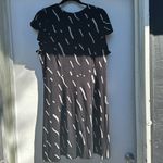 Loft Brushstroke Knotted Swing black and white Dress Size XL Photo 7