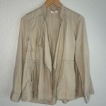 Urban Outfitters Silence+Noise Tencel Khaki Tan Jacket Baggy Boho Neutral Pocket Photo 0