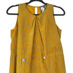 Anthropologie  Girls from Savoy Take Action Mini Dress 2 Gold Yellow 100% Silk Photo 3