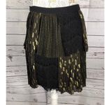 Anthropologie  Soho Mini Skirt by Harlyn, pleated tiered in black  size medium Photo 8