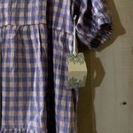 English Factory  Tiered Gingham Dress- Lavender Photo 2