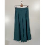 Athleta Playa Linen Wide Leg Crop Pants in Turquoise Size 2 Photo 2