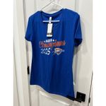 Nba OKC Thunder Champions 2025 Royal Blue T Shirt Women's Large Photo 6